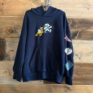 ADIDAS x Disney Mickey and Friends kids navy hoodie size XS